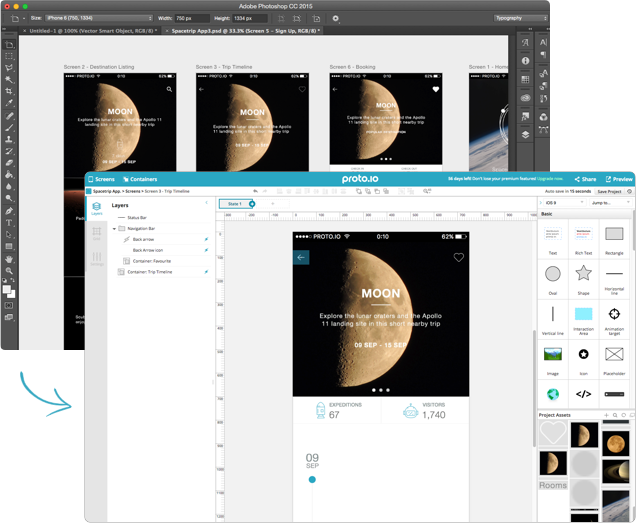 Instantly Transfer Photoshop And Sketch Designs Into Proto